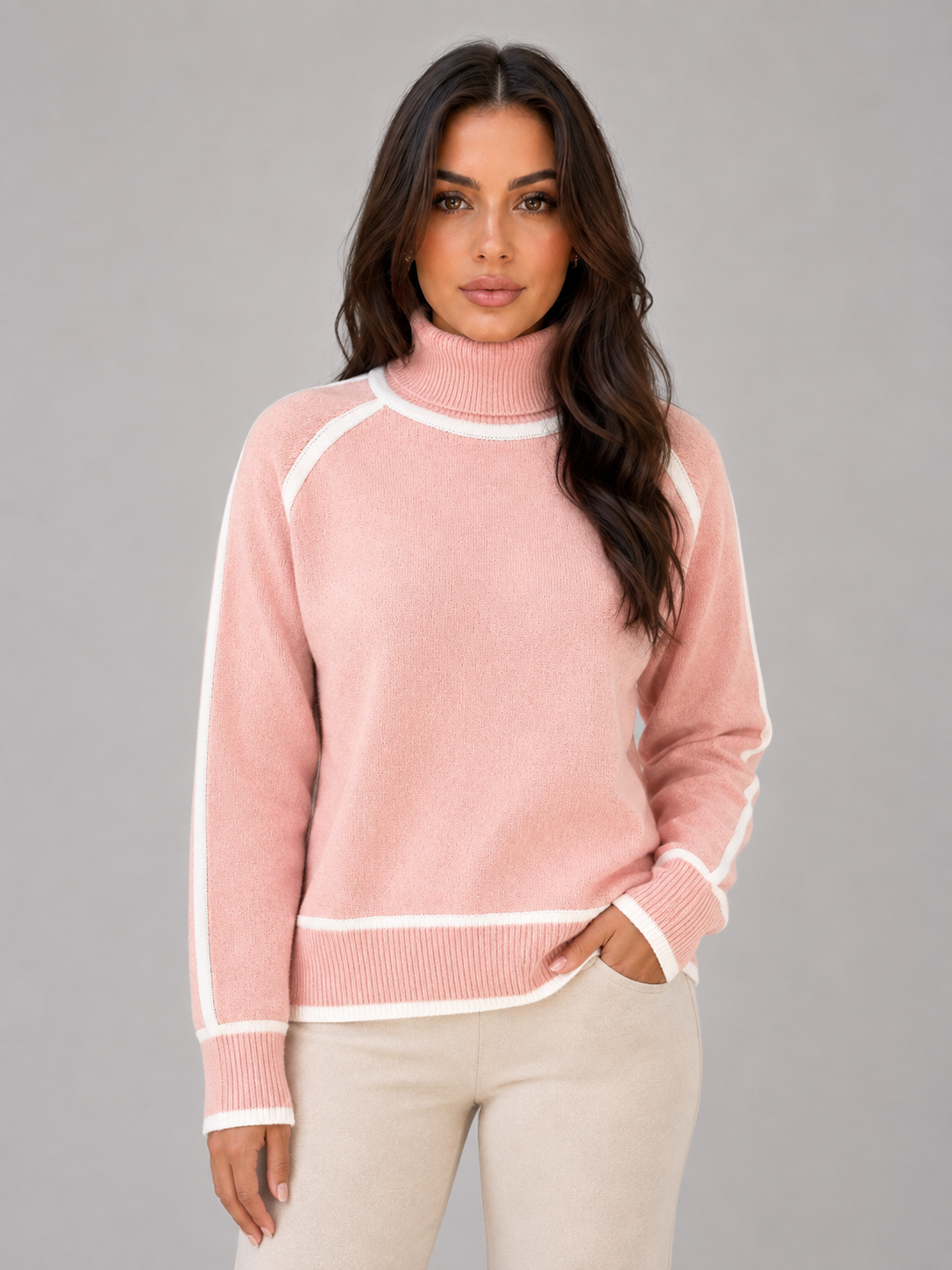 Ingrid | Jersey de punto holgado con cuello vuelto