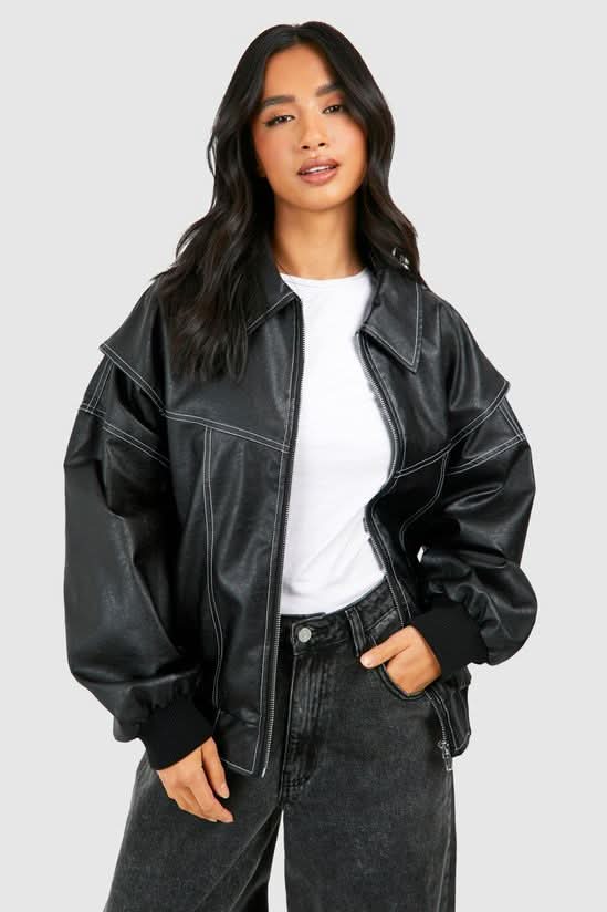 Isabel Oversized Leather Jacket