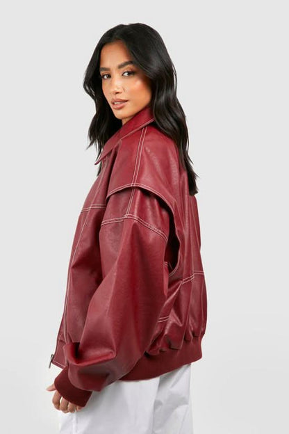 Isabel Oversized Leather Jacket