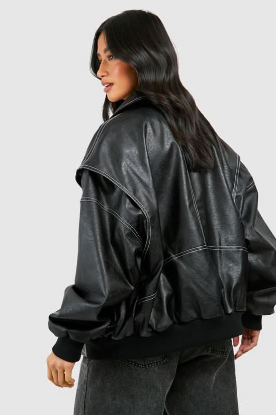Isabel Oversized Leather Jacket