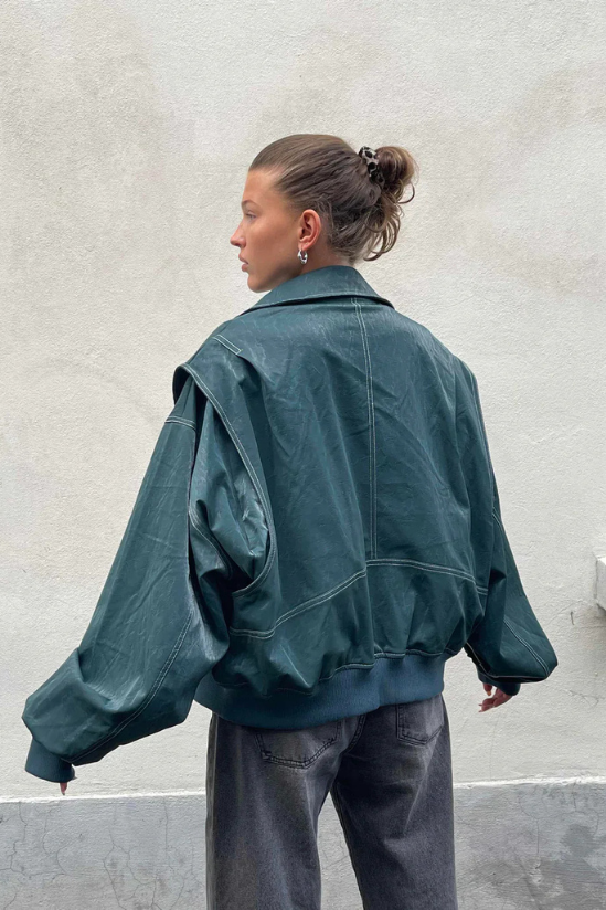 Isabel Oversized Leather Jacket