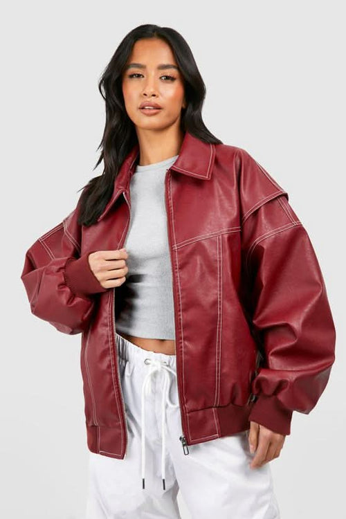 Isabel Oversized Leather Jacket