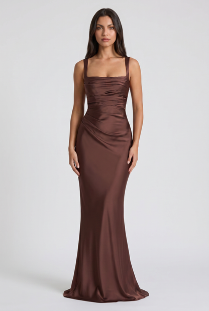 Isabel Satin Maxi Dress