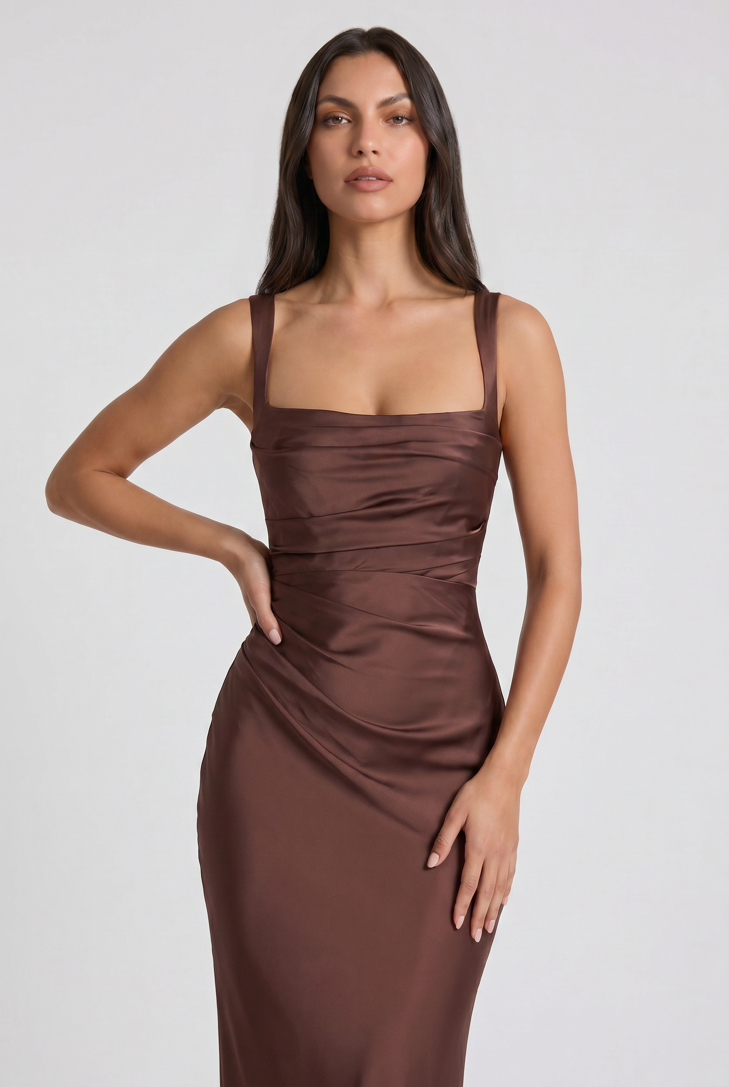 Isabel Satin Maxi Dress