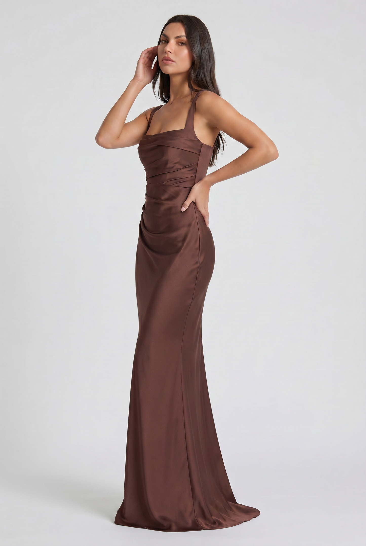 Isabel Satin Maxi Dress