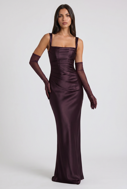 Isabel Satin Maxi Dress