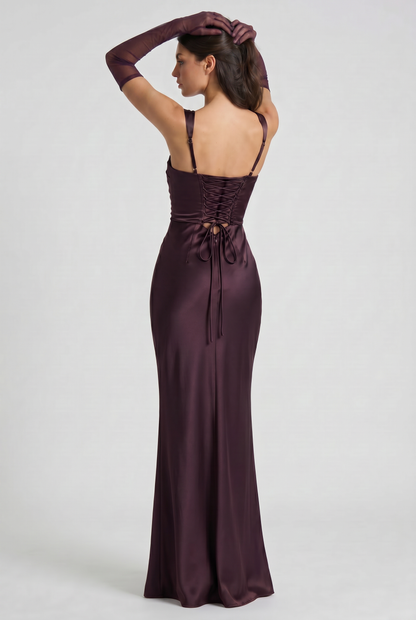 Isabel Satin Maxi Dress
