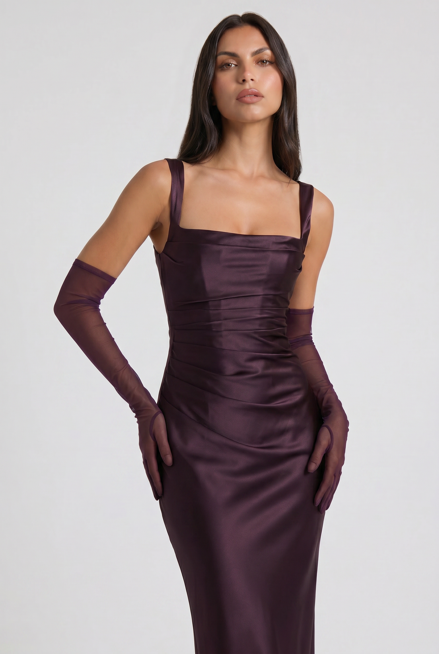 Isabel Satin Maxi Dress