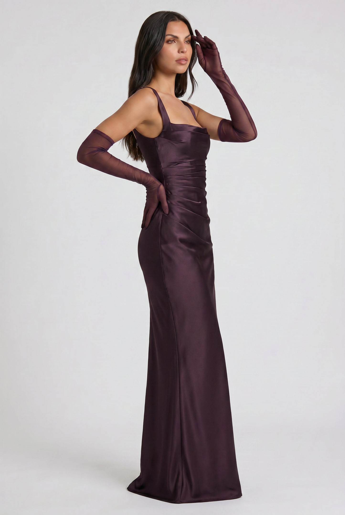 Isabel Satin Maxi Dress