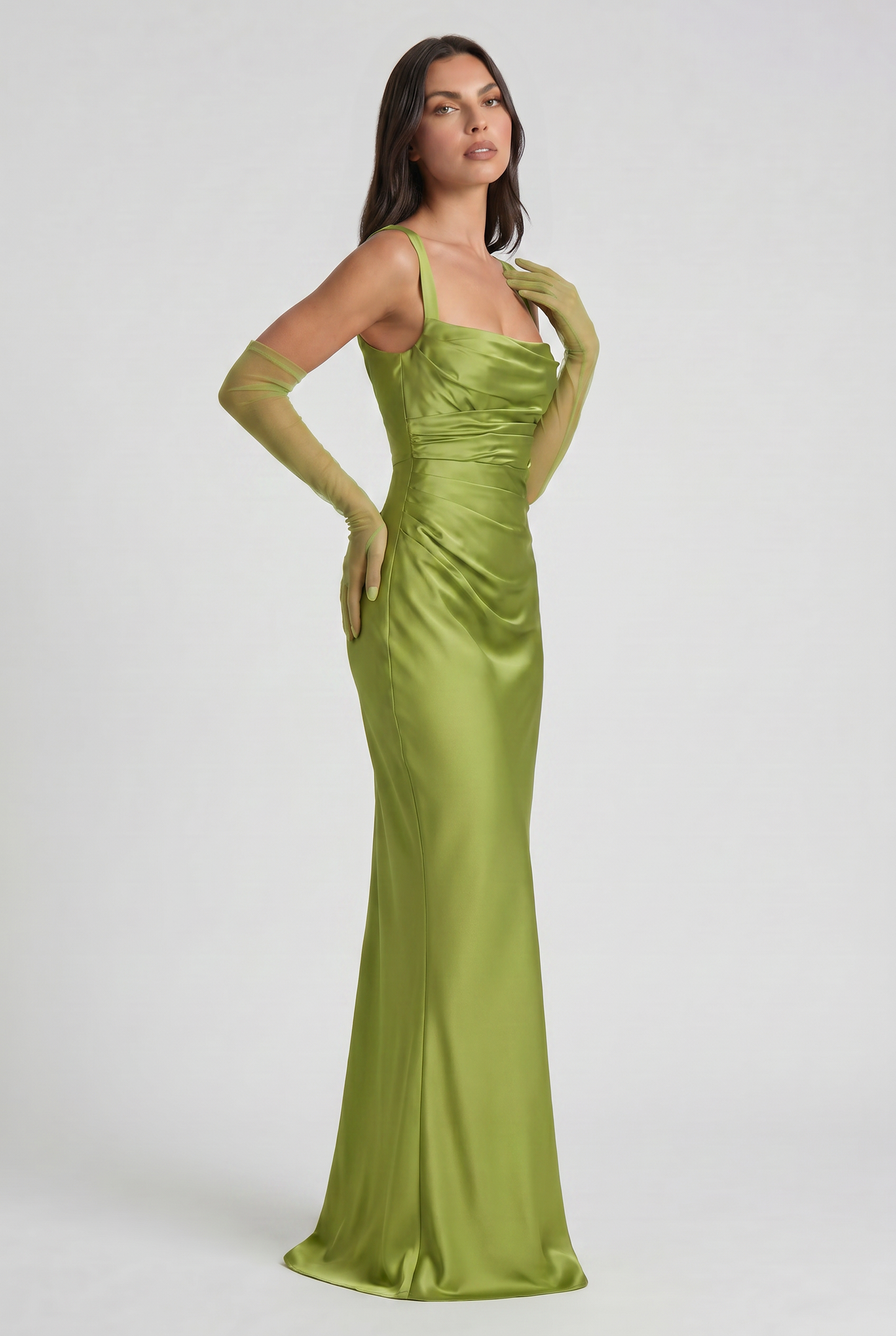 Isabel Satin Maxi Dress
