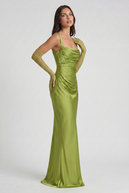 Isabel Satin Maxi Dress