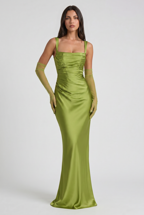 Isabel Satin Maxi Dress