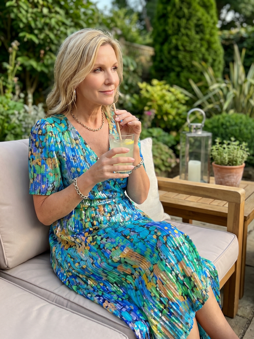 Isabella | Flutter Sleeve Gathered Waist Floral Print Midi Dress