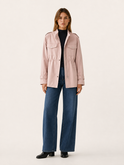 Ísabella | High Neck Tailored Utility Jacket