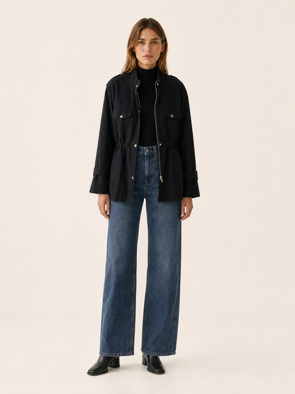 Ísabella | High Neck Tailored Utility Jacket