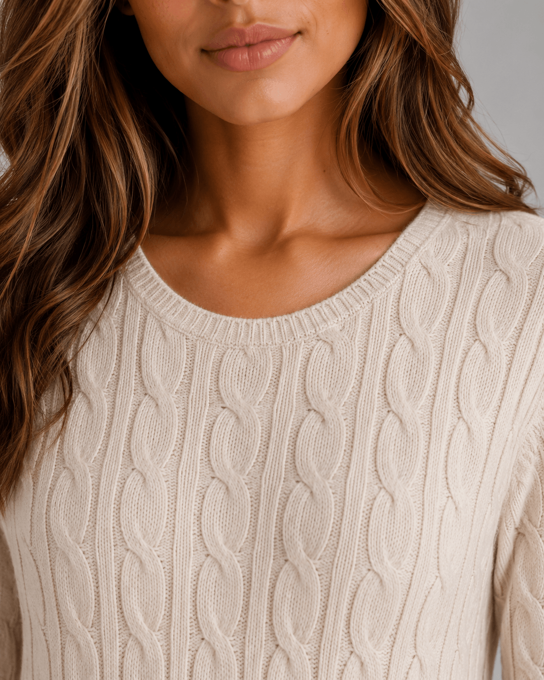 Isabelle | Cable Knit Long Sleeve Maxi Dress