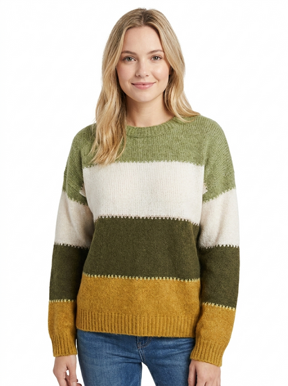 Ivy | Colour-Block Crew Neck Pullover