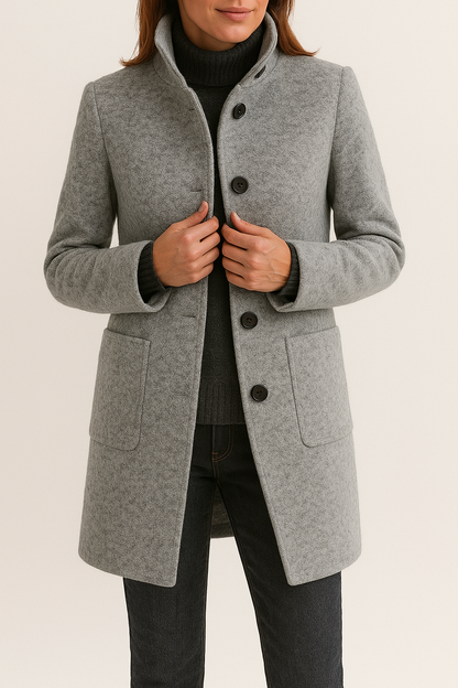 Daisy | Refined Collar Wool Blend Coat