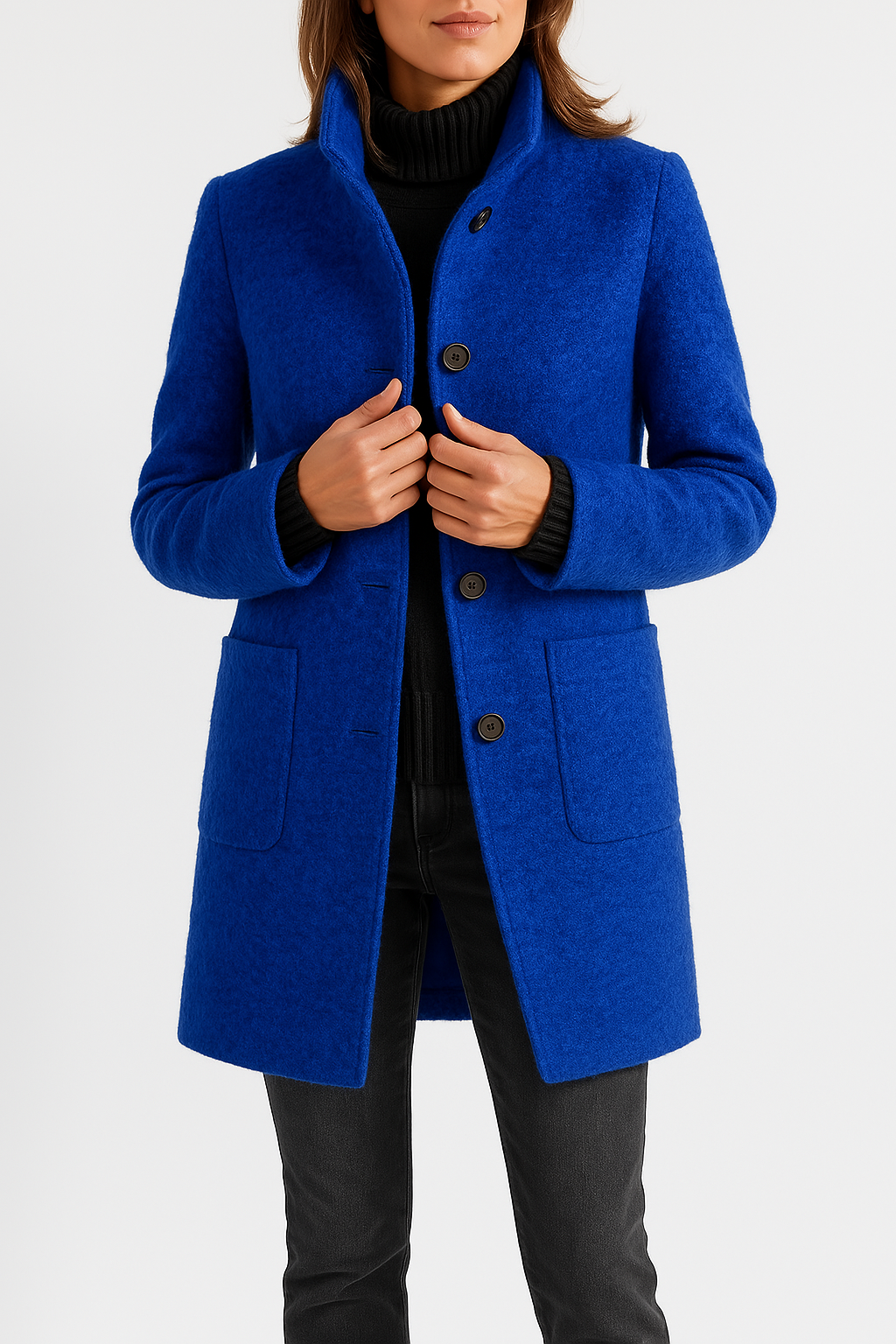 Daisy | Refined Collar Wool Blend Coat