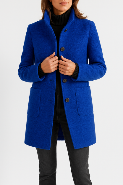 Daisy | Refined Collar Wool Blend Coat