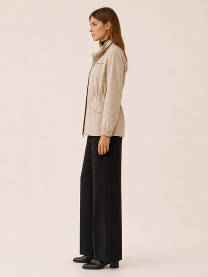 Felicity | Tailored Stand Collar Utility Jacket
