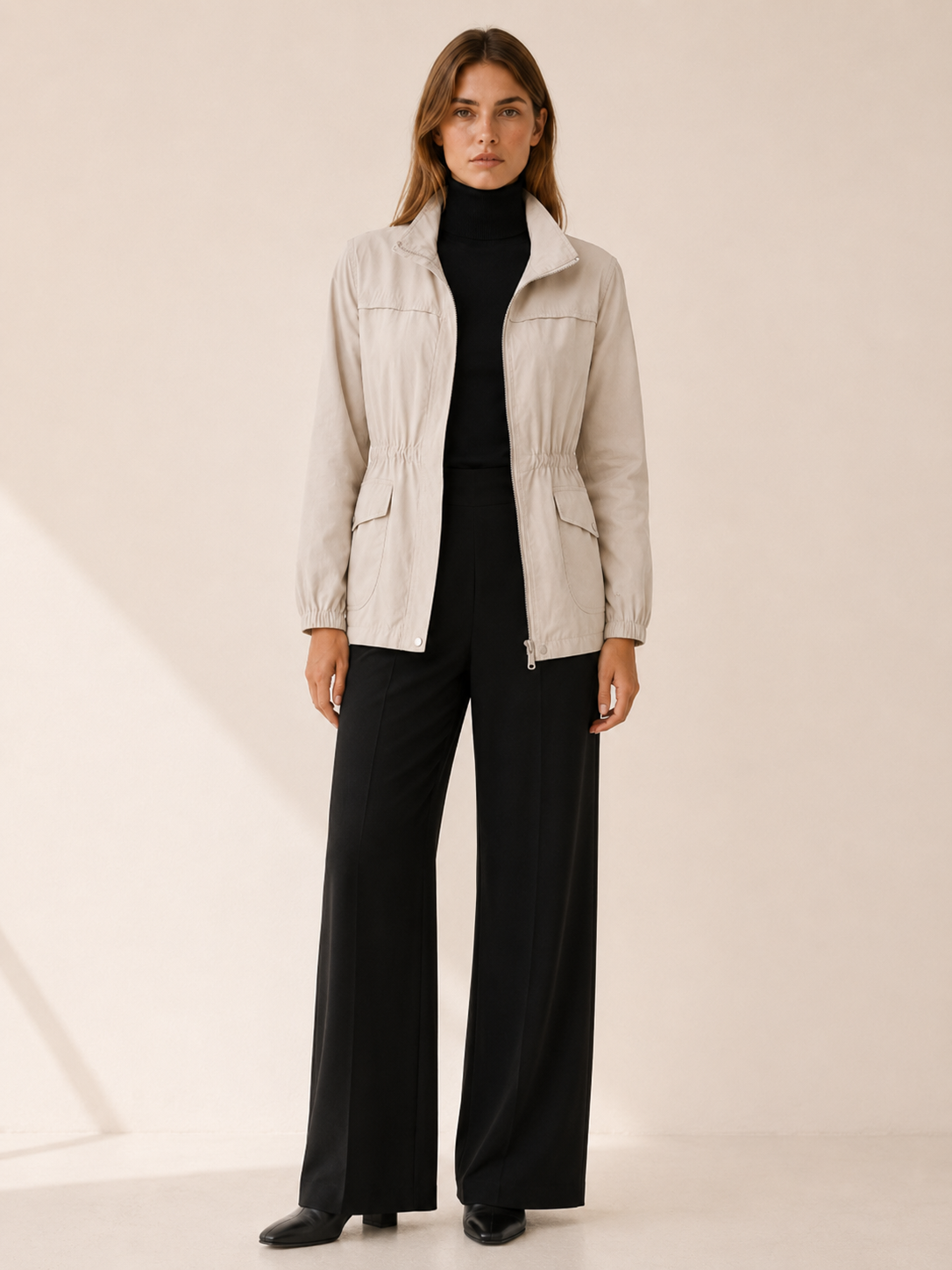 Felicity | Tailored Stand Collar Utility Jacket