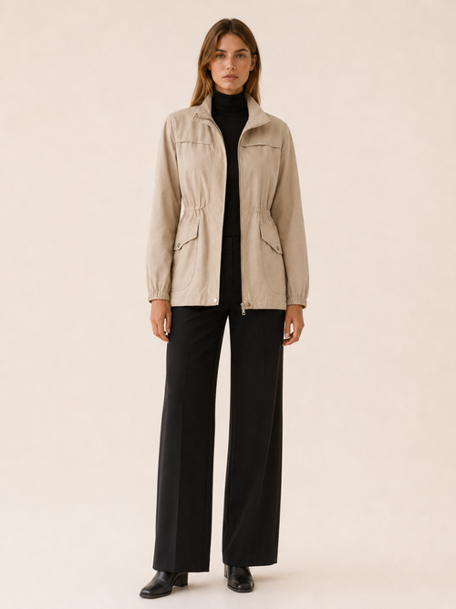 Felicity | Tailored Stand Collar Utility Jacket