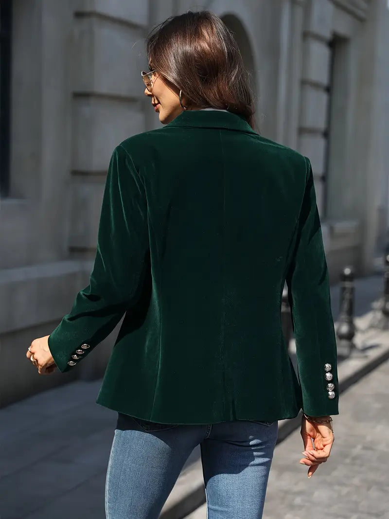 Julissa | Long Sleeve Velvet Evening Blazer