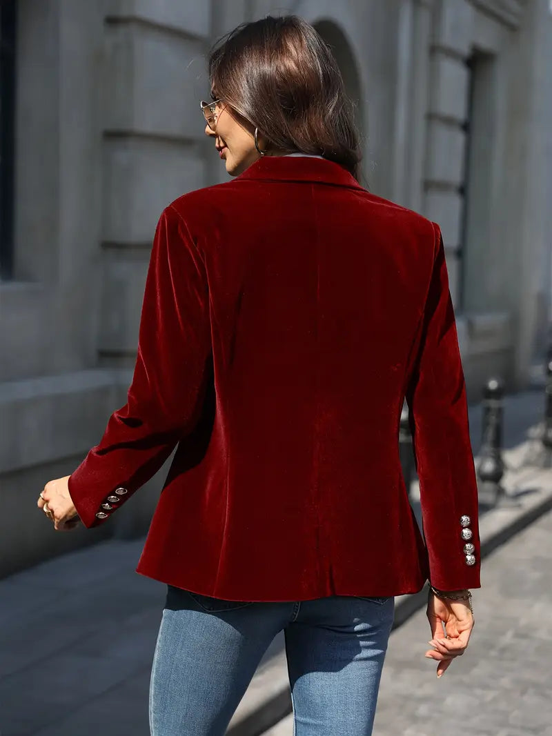 Julissa | Long Sleeve Velvet Evening Blazer