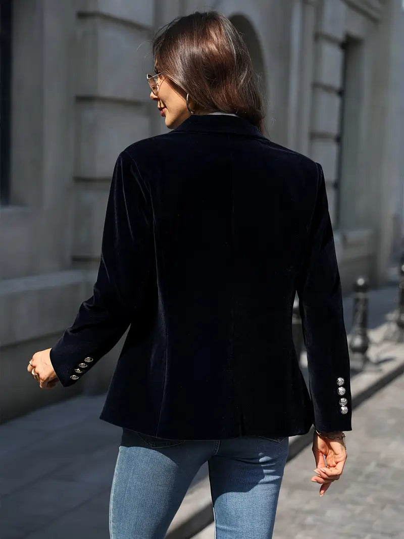 Julissa | Long Sleeve Velvet Evening Blazer