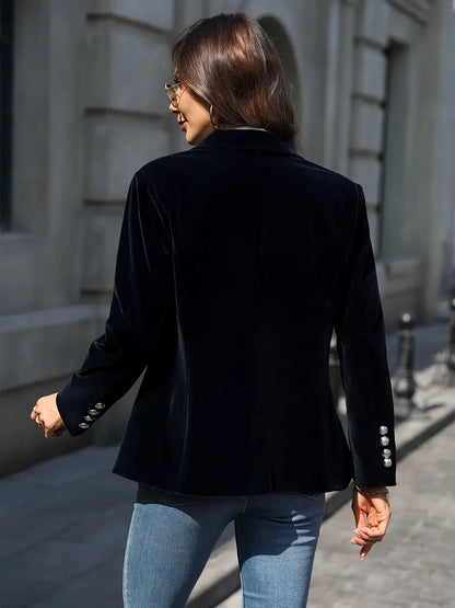 Julissa | Long Sleeve Velvet Evening Blazer