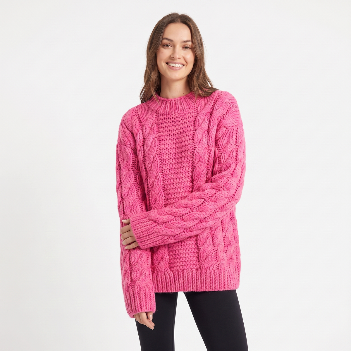 Juniper | Cable Knit Batwing Turtleneck