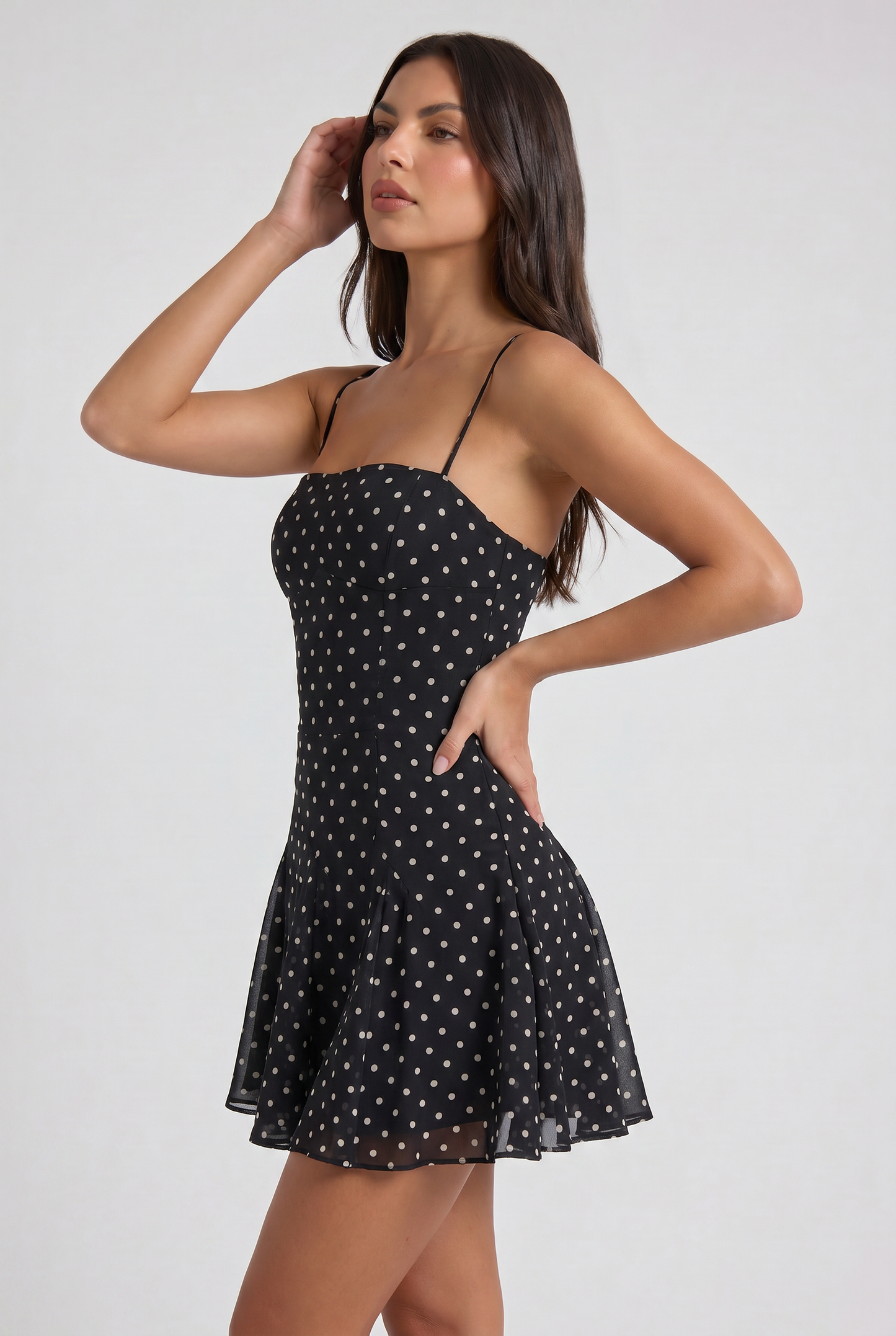 Lisa Polka Dot Strapless Mini Dress