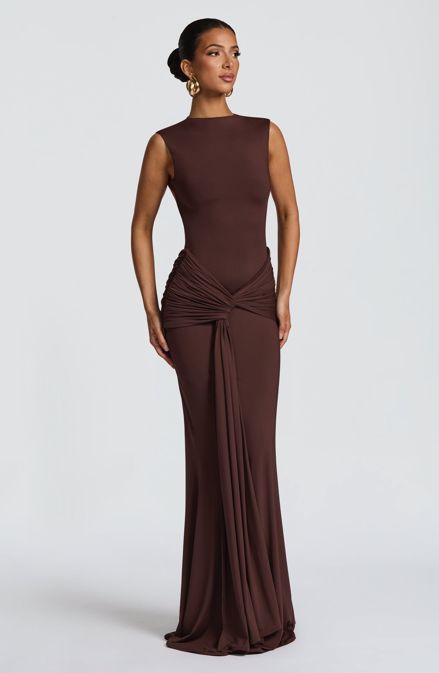 Lorenza Ruched Maxi Dress