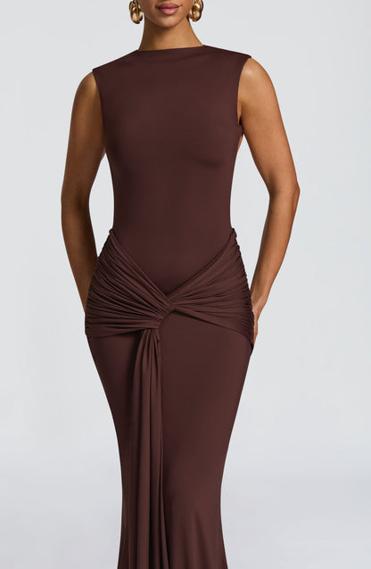 Lorenza Ruched Maxi Dress