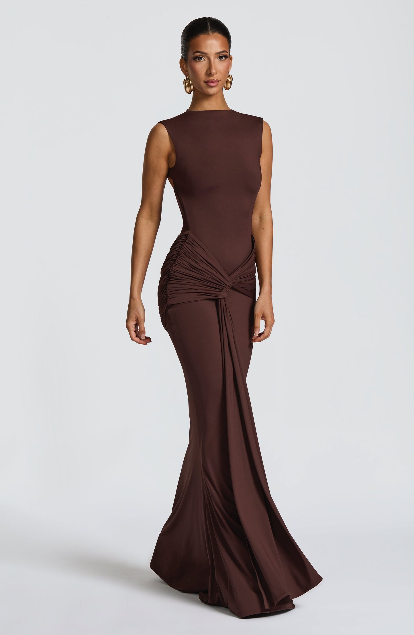 Lorenza Ruched Maxi Dress