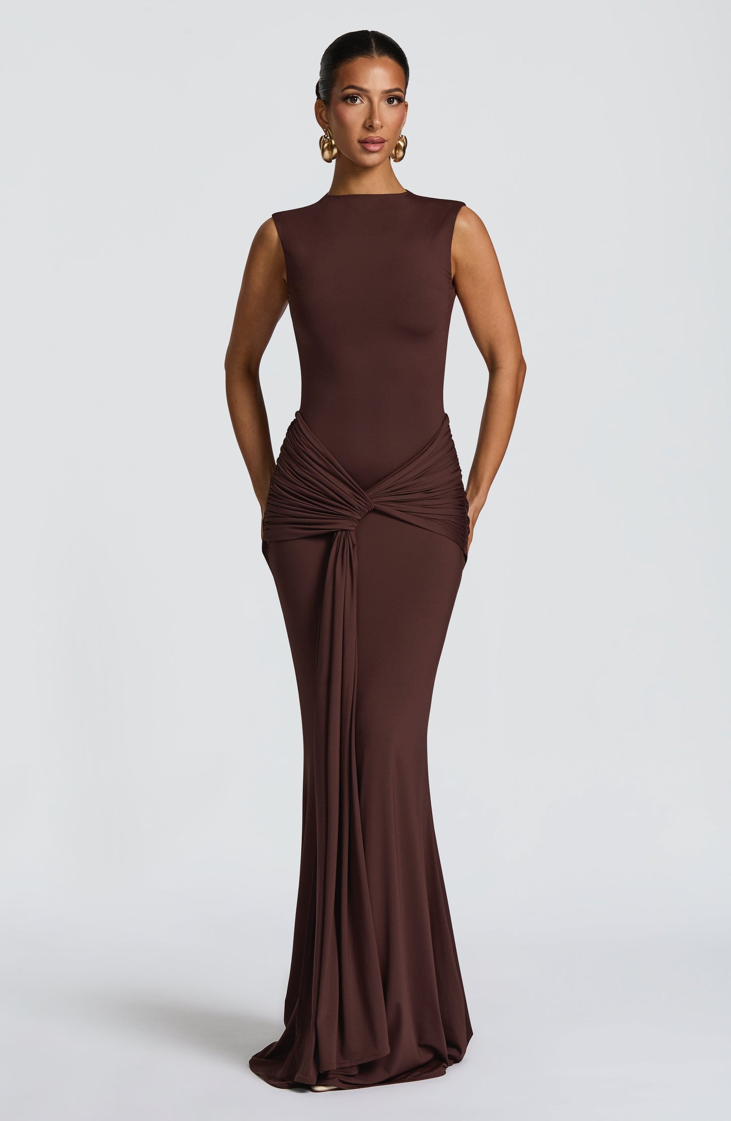 Lorenza Ruched Maxi Dress