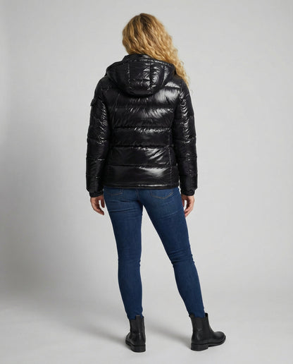 Madeline | High Shine Hooded Puffer Jacket