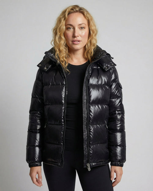 Madeline | High Shine Hooded Puffer Jacket