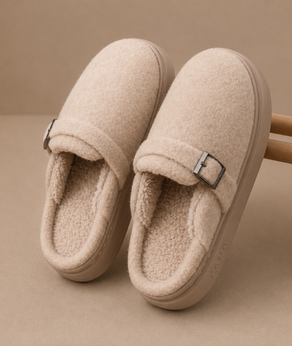 Maisie | Orthopedic Fleece Lined Buckle Comfort Slippers