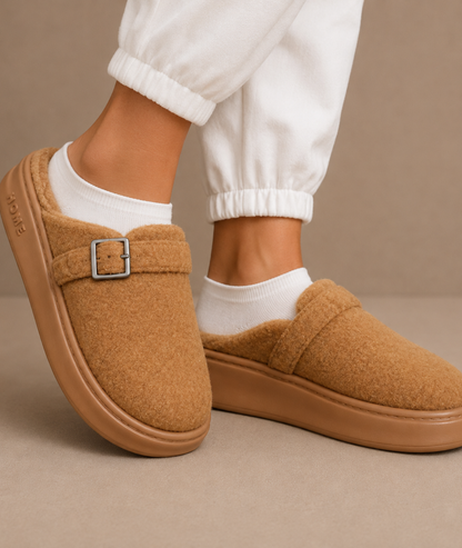 Maisie | Orthopedic Fleece Lined Buckle Comfort Slippers