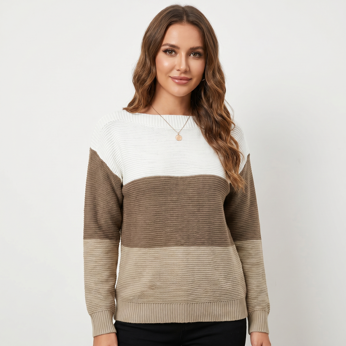 Marlowe | Colour-Block Boat Neck Pullover