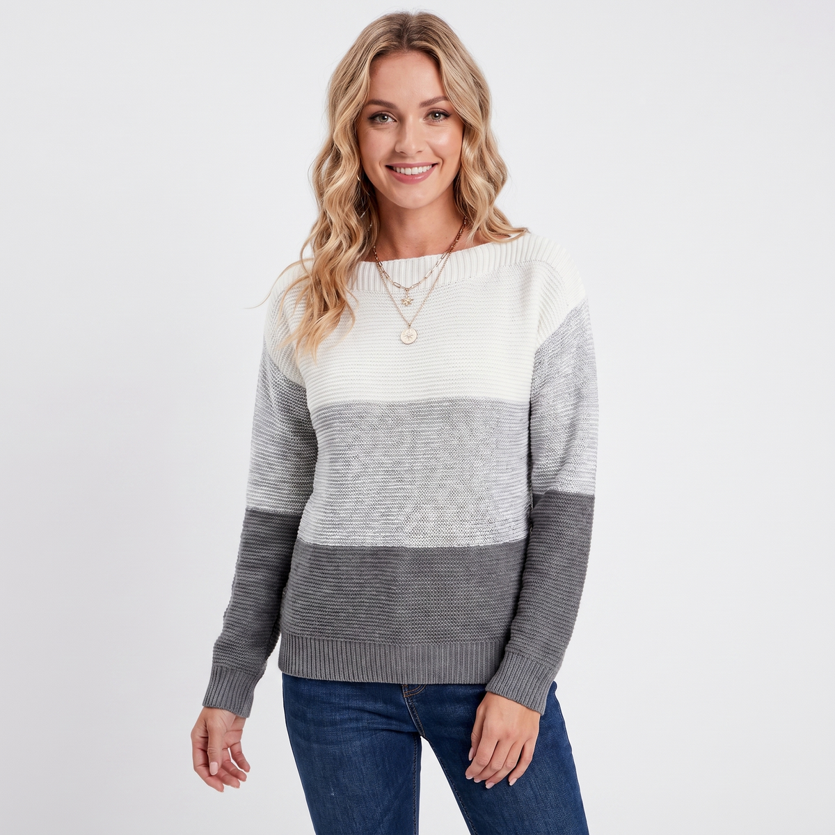 Marlowe | Colour-Block Boat Neck Pullover