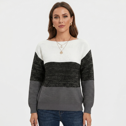 Marlowe | Colour-Block Boat Neck Pullover
