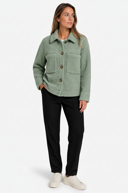 Marlowe | Teddy Fleece Button Up Jacket