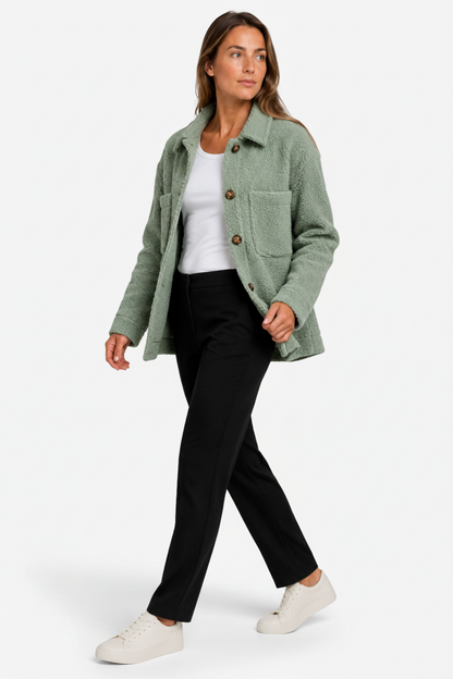 Marlowe | Teddy Fleece Button Up Jacket