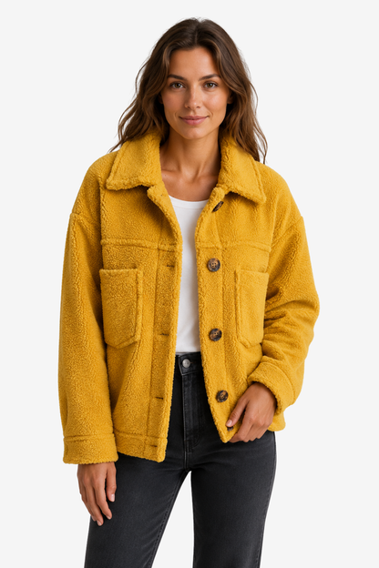 Marlowe | Teddy Fleece Button Up Jacket