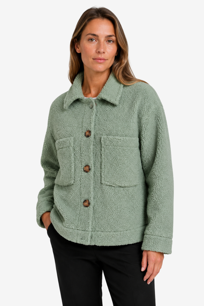 Marlowe | Teddy Fleece Button Up Jacket