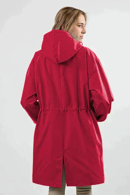 Martina | Hooded Button Up Rain Coat