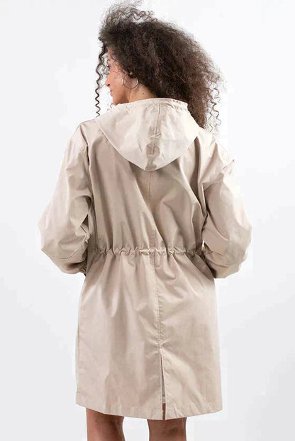 Martina | Hooded Button Up Rain Coat